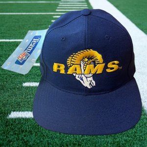 Vintage 90s Los Angeles Rams Team NFL New Era Pro Model Wool Blend Snapback Hat
